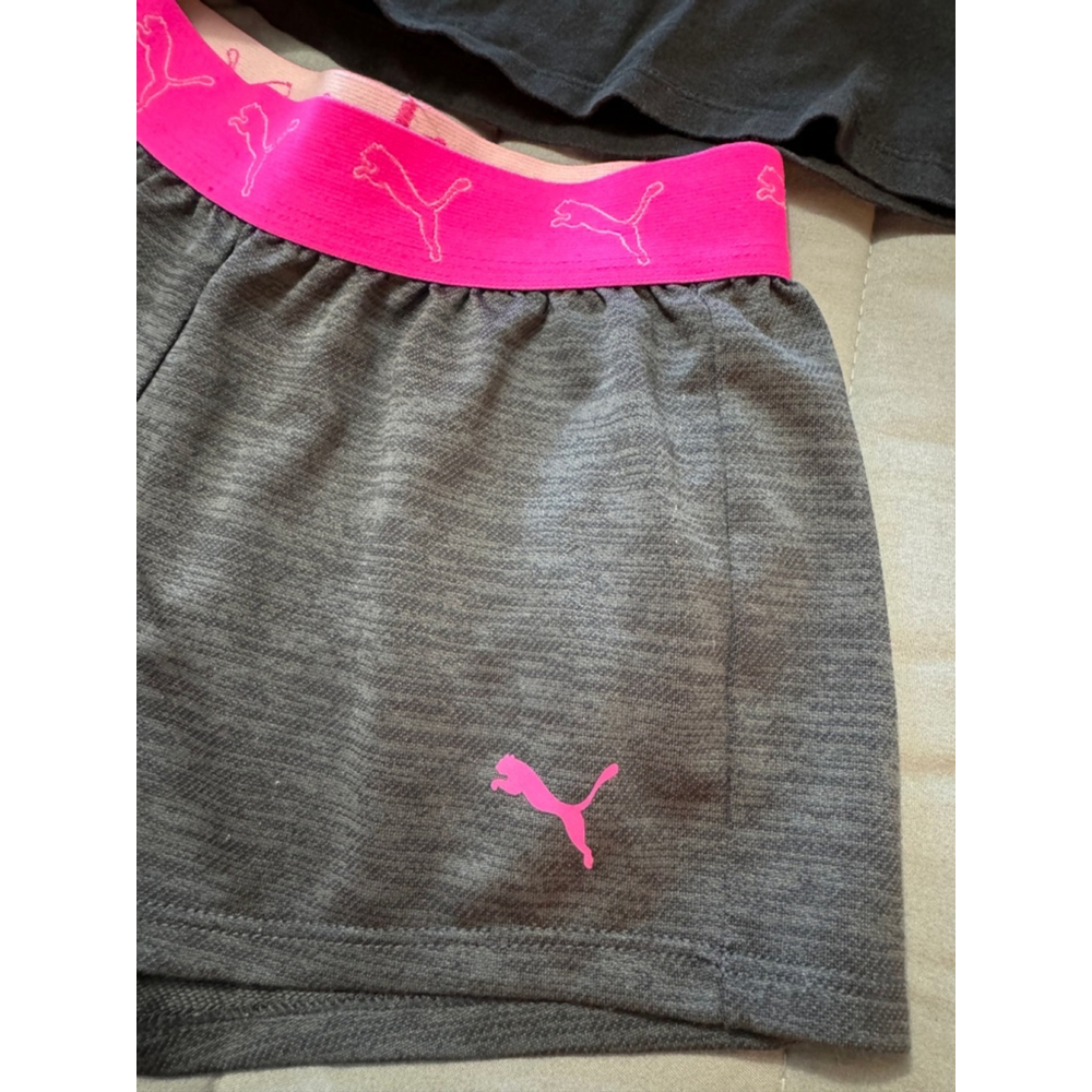 Puma | Girls Black T-shirt and Gray Shorts | Size XS 5/6 - Picture 3 of 6